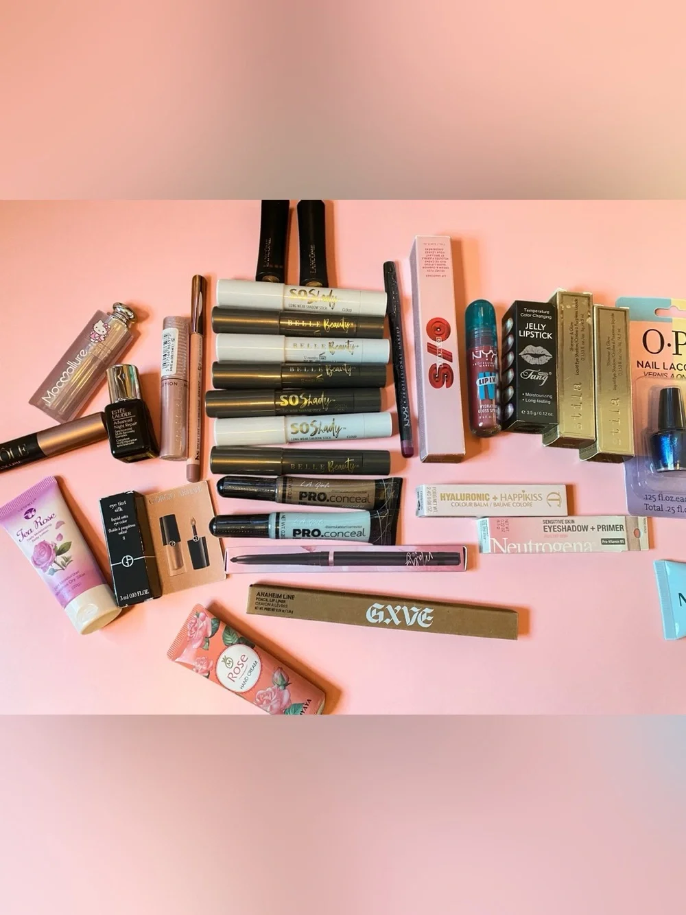 Assorted Women Makeup Collection - Rose Pink Hand Cream & Cosmetics